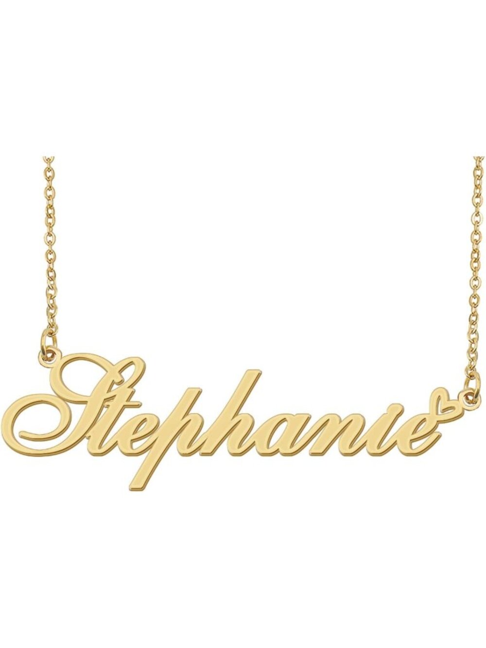 Custom Gold Heart Name Necklace - Personalized Stainless Steel Jewelry for Women